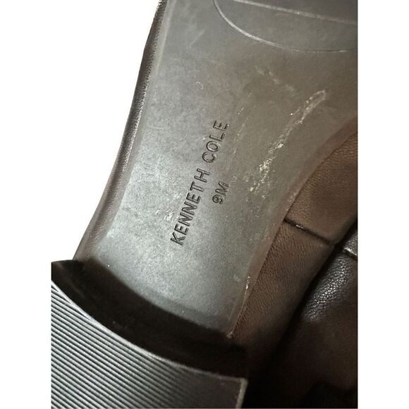 Kenneth Cole Black Leather Pointed Toe Pumps - Picture 10 of 11